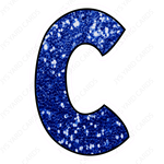 Single Letters: 12” Bouncy Glitter Blue