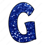 Single Letters: 12” Bouncy Glitter Blue