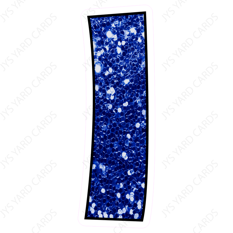 Single Letters: 23” Bouncy Glitter Blue