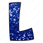 Single Letters: 12” Bouncy Glitter Blue