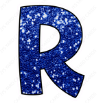 Single Letters: 12” Bouncy Glitter Blue