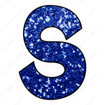 Single Letters: 23” Bouncy Glitter Blue