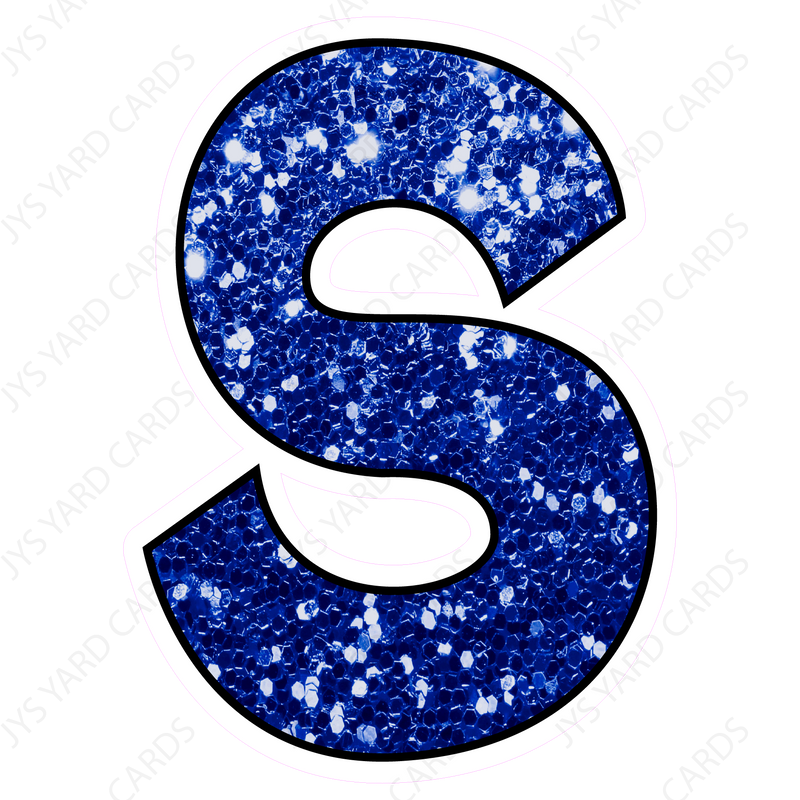 Single Letters: 18” Bouncy Glitter Blue