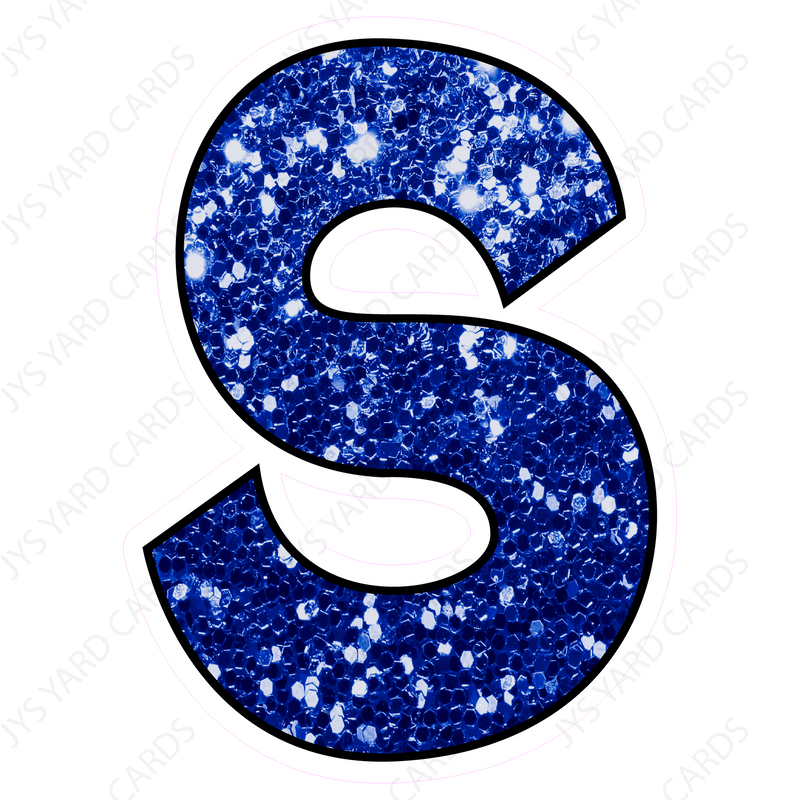 Single Letters: 12” Bouncy Glitter Blue