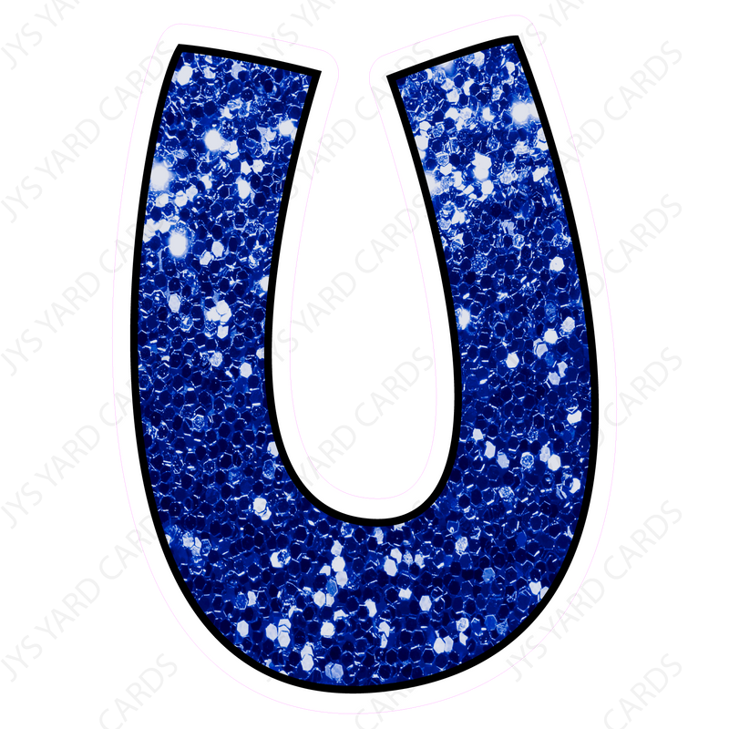 Single Letters: 18” Bouncy Glitter Blue