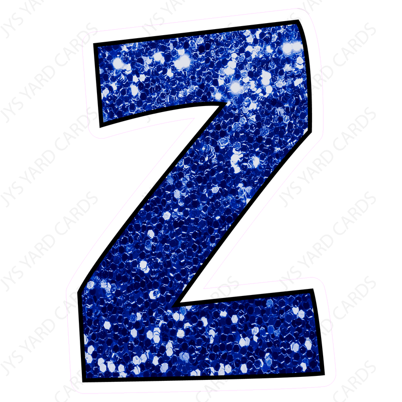 Single Letters: 12” Bouncy Glitter Blue