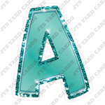 Single Letters: 23” Bouncy Metallic Teal - Yard Card Signs by JYS International