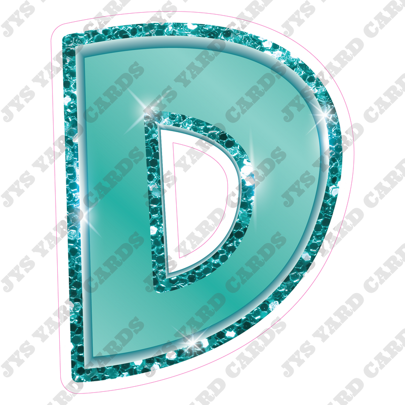 Single Letters: 12” Bouncy Metallic Teal