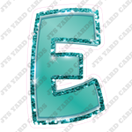 Single Letters: 23” Bouncy Metallic Teal - Yard Card Signs by JYS International