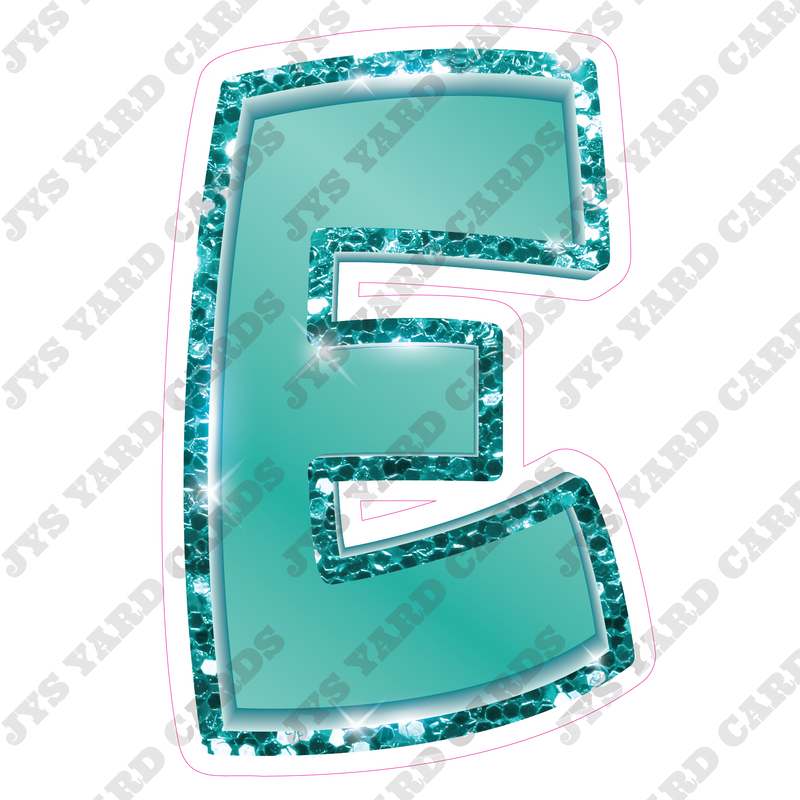 Single Letters: 12” Bouncy Metallic Teal