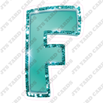 Single Letters: 12” Bouncy Metallic Teal