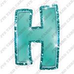 Single Letters: 23” Bouncy Metallic Teal - Yard Card Signs by JYS International