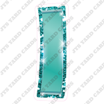 Single Letters: 23” Bouncy Metallic Teal - Yard Card Signs by JYS International