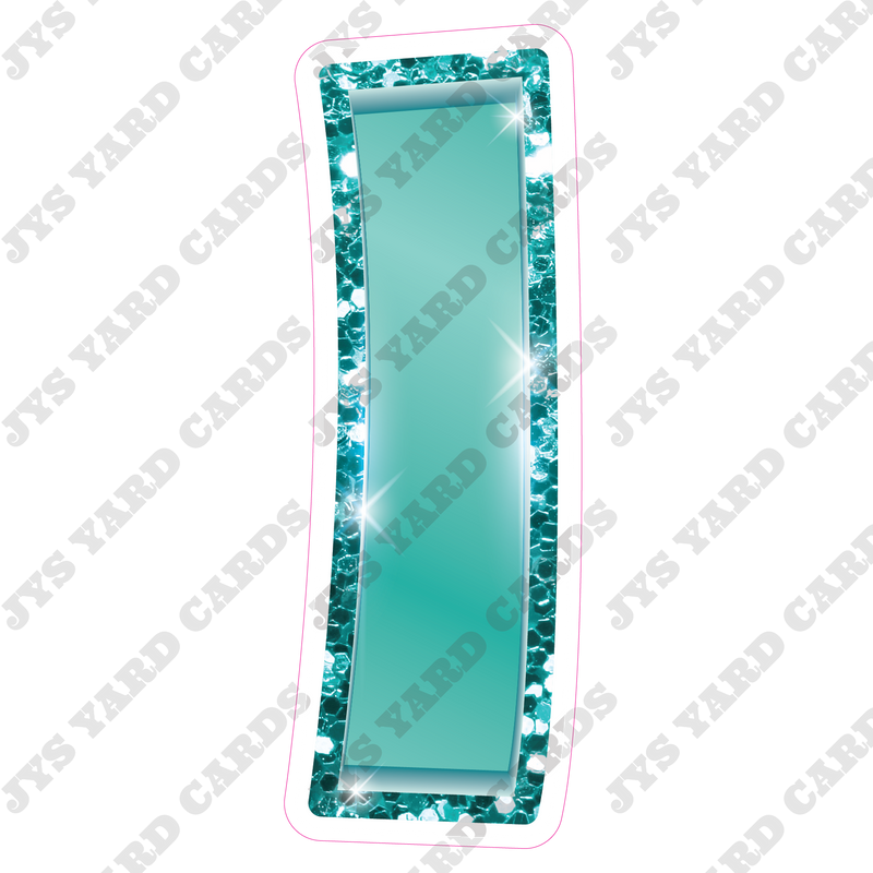 Single Letters: 12” Bouncy Metallic Teal - Yard Card Signs by JYS International