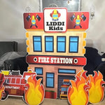 Fire Station Backdrop Party Decor