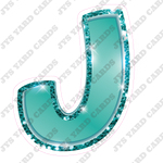 Single Letters: 23” Bouncy Metallic Teal - Yard Card Signs by JYS International