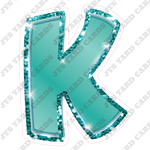 Single Letters: 12” Bouncy Metallic Teal