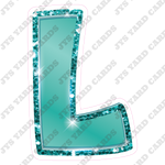 Single Letters: 23” Bouncy Metallic Teal - Yard Card Signs by JYS International