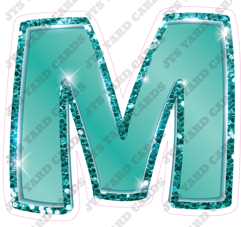 Single Letters: 12” Bouncy Metallic Teal