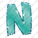 Single Letters: 23” Bouncy Metallic Teal - Yard Card Signs by JYS International