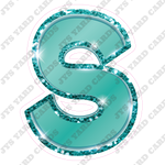 Single Letters: 12” Bouncy Metallic Teal - Yard Card Signs by JYS International