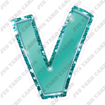 Single Letters: 23” Bouncy Metallic Teal - Yard Card Signs by JYS International