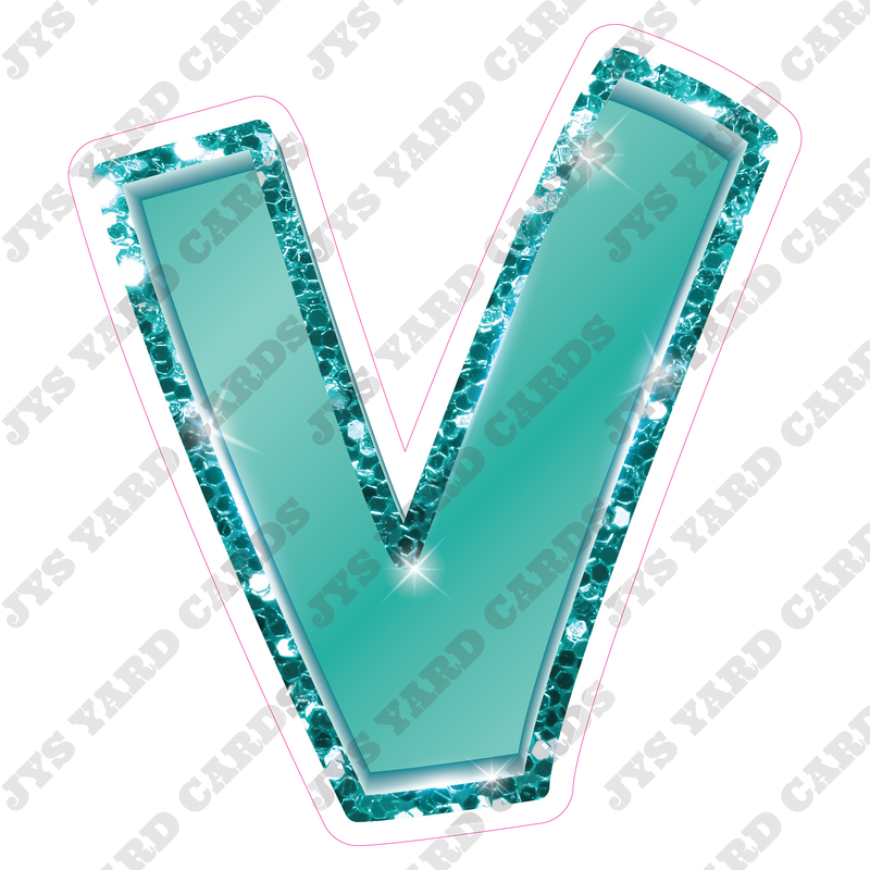 Single Letters: 12” Bouncy Metallic Teal