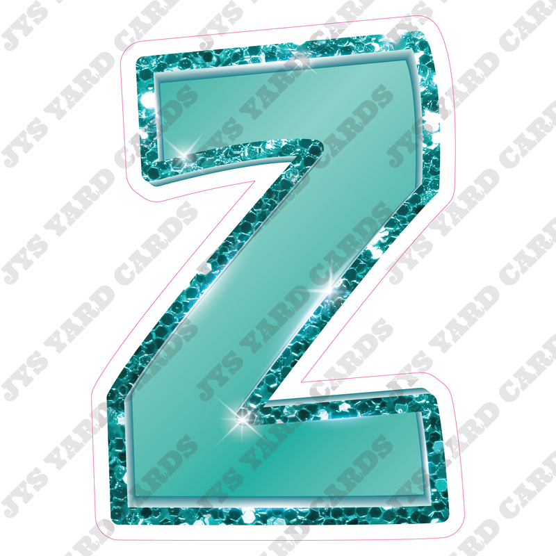 Single Letters: 12” Bouncy Metallic Teal