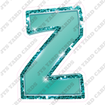 Single Letters: 23” Bouncy Metallic Teal - Yard Card Signs by JYS International