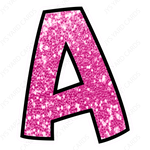 Single Letters: 12” Bouncy Glitter Pink