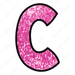 Single Letters: 18” Bouncy Glitter Pink