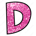 Single Letters: 12” Bouncy Glitter Pink