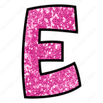 Single Letters: 12” Bouncy Glitter Pink