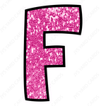 Single Letters: 12” Bouncy Glitter Pink