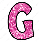 Single Letters: 12” Bouncy Glitter Pink