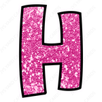 Single Letters: 12” Bouncy Glitter Pink