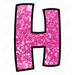Single Letters: 23” Bouncy Glitter Pink