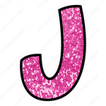 Single Letters: 12” Bouncy Glitter Pink