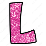 Single Letters: 12” Bouncy Glitter Pink