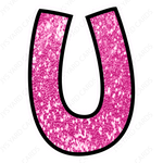 Single Letters: 12” Bouncy Glitter Pink