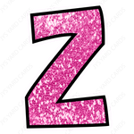 Single Letters: 12” Bouncy Glitter Pink