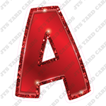 Single Letters: 12” Bouncy Metallic Red