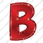 Single Letters: 23” Bouncy Metallic Red