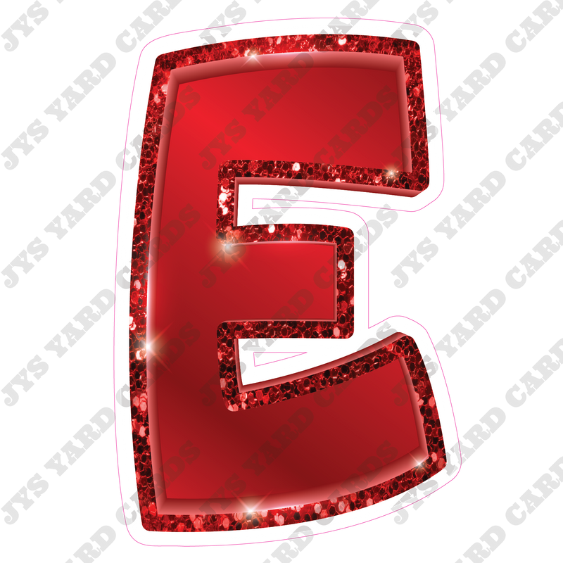 Single Letters: 12” Bouncy Metallic Red