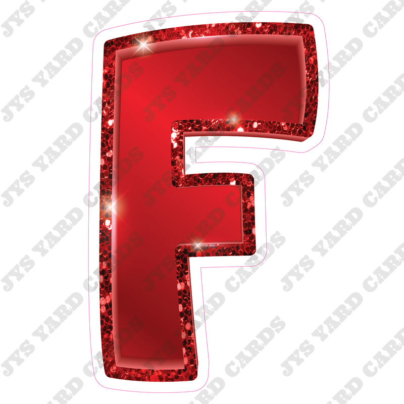 Single Letters: 18” Bouncy Metallic Red