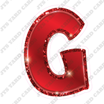 Single Letters: 12” Bouncy Metallic Red