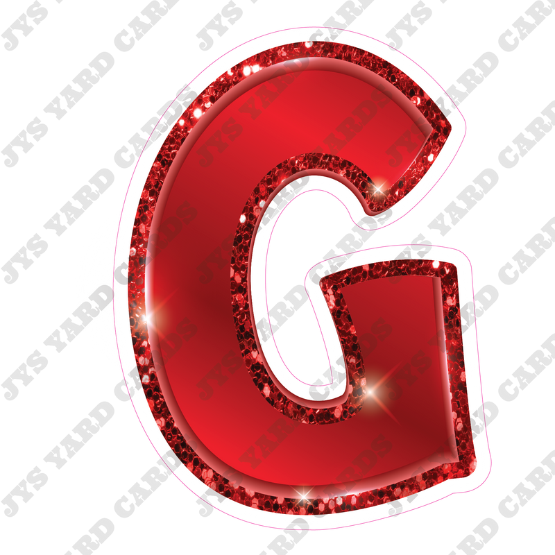 Single Letters: 18” Bouncy Metallic Red