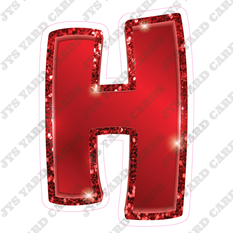 Single Letters: 12” Bouncy Metallic Red