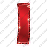 Single Letters: 12” Bouncy Metallic Red - Yard Card Signs by JYS International