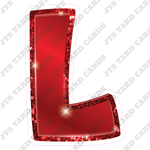 Single Letters: 12” Bouncy Metallic Red